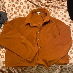 Women’s burnt orange cropped plus size (XL) jacket